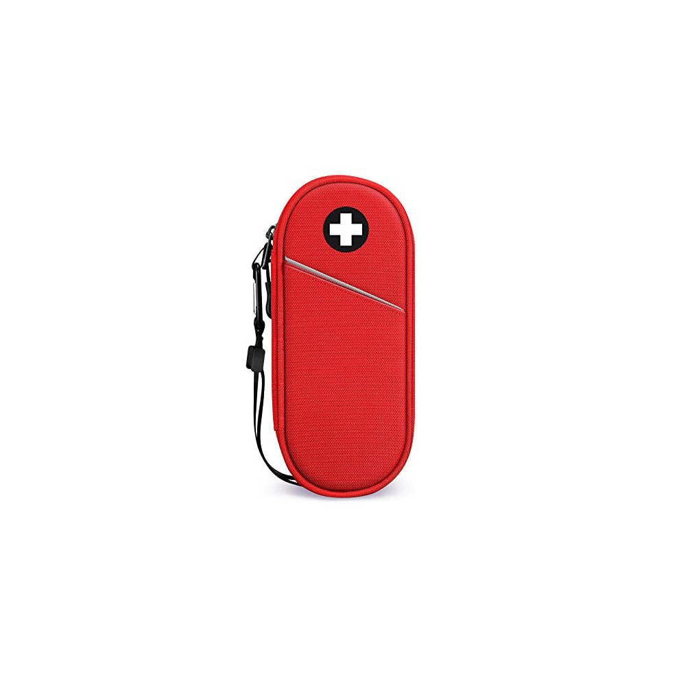 Sithon Epipen Medical Carrying Case Insulated, Travel Medication Organizer Bag Emergency Medical Pouch Holds 2 Epipens, Asthma Inhaler, Anti-Histamine,