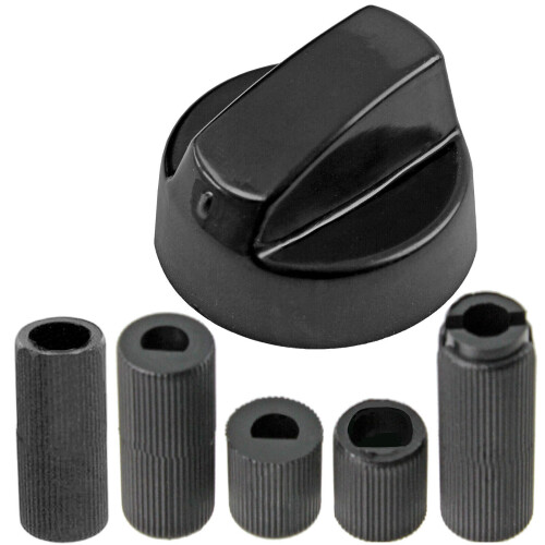 SPARES2GO Air Fryer Knob Black Switch Universal Dial Button Multi Cooker Mini Oven