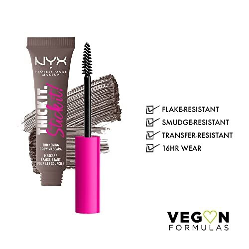 NYX Professional Makeup NYX PROFESSIONAL MAKEUP Thick It Stick It Μάσκαρα Φρυδιών, Gel - Cool Ash Brown 1