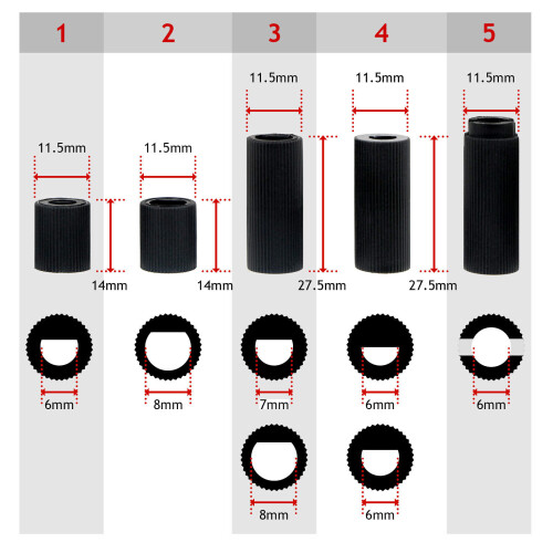 SPARES2GO Air Fryer Knob Black Switch Universal Dial Button Multi Cooker Mini Oven 1