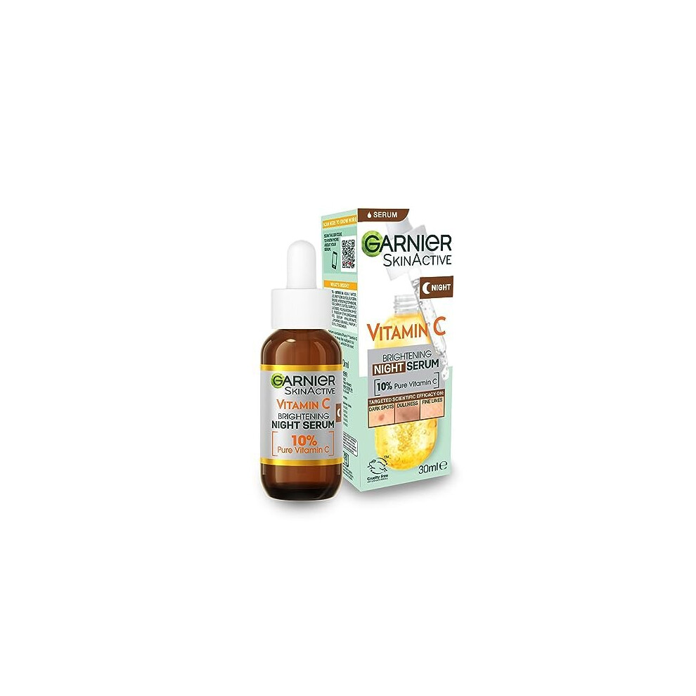 Targeted Anti Dark Spot Night Serum for Face, with 10% Pure Vitamin C & Hyaluronic Acid, Anti Pigmentation & Dullness, For All Skin Types, Approved by