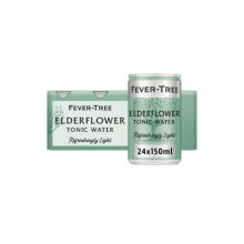Refreshingly Light Elderflower Tonic Water 8 x 150ml (Pack of 3, Total 24 cans)