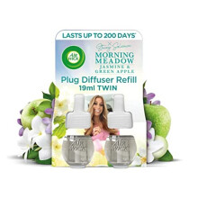 Air Freshener Plug In Diffuser Refill| Room Air Freshener|Fragrance : Morning Meadow| Contains : 2 x 19ml| Usage: Lasts Upto 500 days (100 Days per