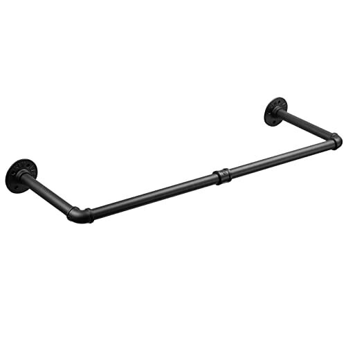 Unho Clothes Rail Wall Mounted: Industrial Pipe Clothing Hanging