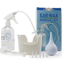 Earwax Removal Kit Ear Cleaner Ear Wax Remover Ear Cleaning Kit for Adults Kids Ear Irrigation Flushing System 500ml(Clear)