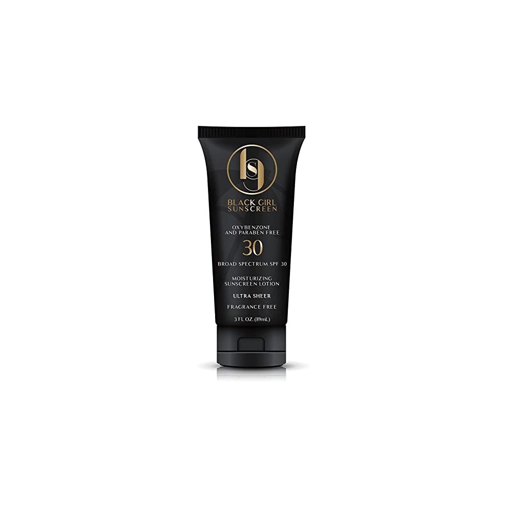 BlackGirlSunscreen SPF 30 Sunscreen with Natural Ingredients and Formulated for Women of Color,No Synthetic Fragrance and Cruelty Free - 3 FL OZ,