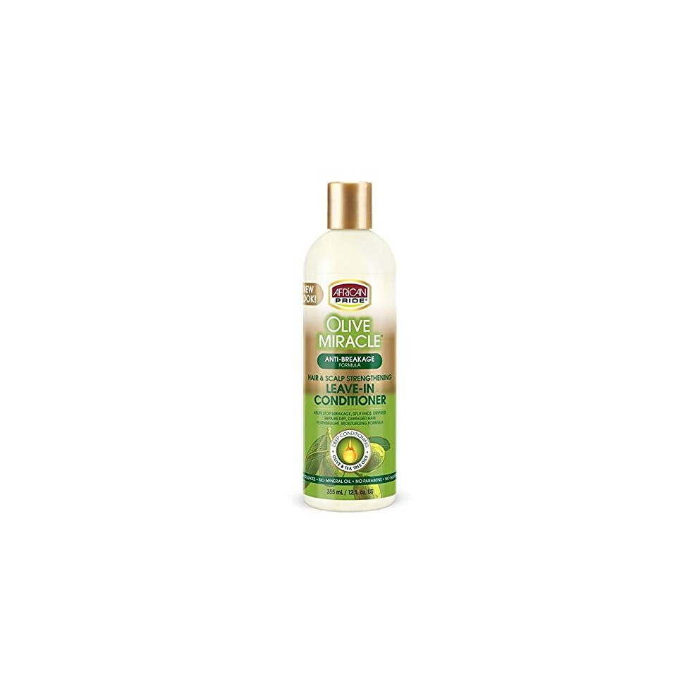 African Pride Olive Miracle Anti-Breakage Leave-In Conditioner 355 Ml/12 Oz