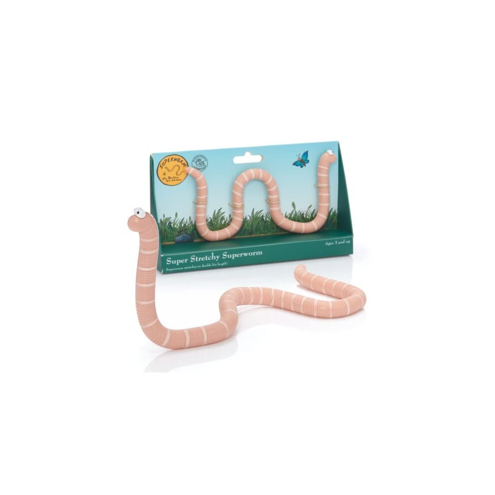 Julia Donaldson Stetchy Worm from Gruffalo and Friends | Official Superworm Super Stretchy Toy from The Axel Scheffler Childrens Books and Films,