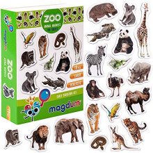 Fridge Magnets For Toddlers Magdum - 19 ZOO Photo Kids Fridge Magnets - Animal Magnets For Toddlers - Fridge Magnets For Kids - Kids Magnets -