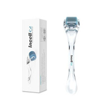INCELLICE Derma Roller 200 Titanium Needles 1.5mm Microneedling Tool for Face, Body, Hair & Beard Growth Professional Skin Rejuvenation