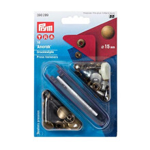 PRYM_390299-1 Niet-naaibare sluitingen Anorak antiek messing 15 mm