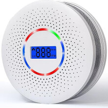 Combination Carbon Monoxide Detectors &Smoke Alarm, CO Alarm Detector With Digital LCD Display and Voice Warning,Suitable for your Home,Garage,Office