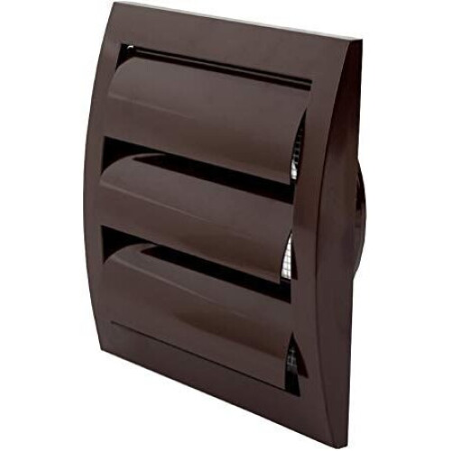 Brown Exhaust Hood Vent 4'' Inch with Builtin Pest Guard Screen and Flange, Air Vent Cover
