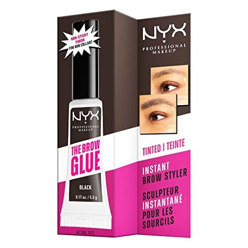 NYX Professional Makeup The Brow Glue, Instant Brow Styler, 05 Schwarz 2