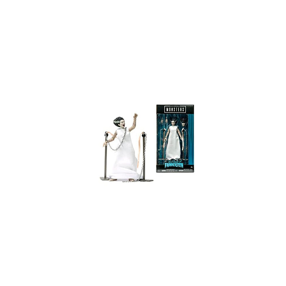 Jada 253251016 Toys Universal Monsters Bride Of Frankenstein 6” Deluxe Collector Figure, Standard Size White