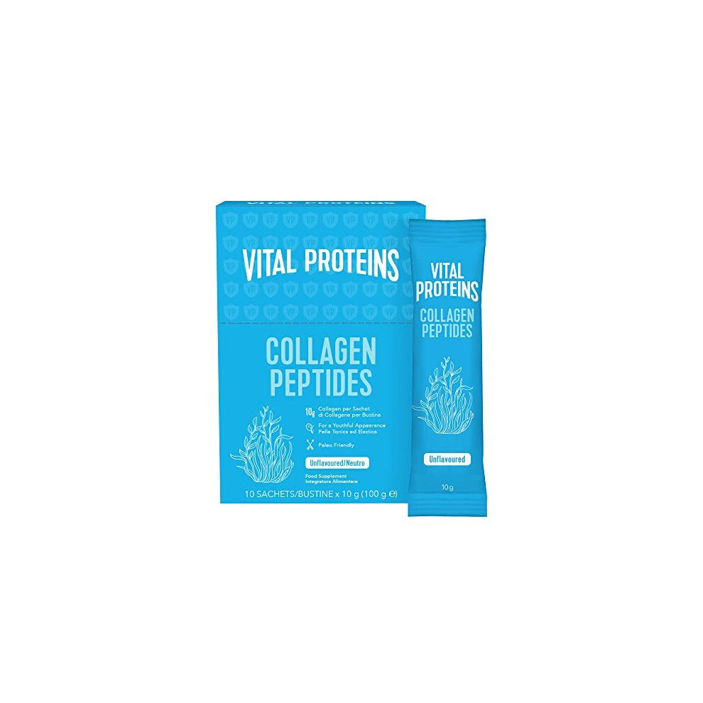Collagen Peptides Powder Supplement Travel Packs Unflavored Skin Hair NAI Joint Health 10g per Serving 10 Packets(10ct per Box)