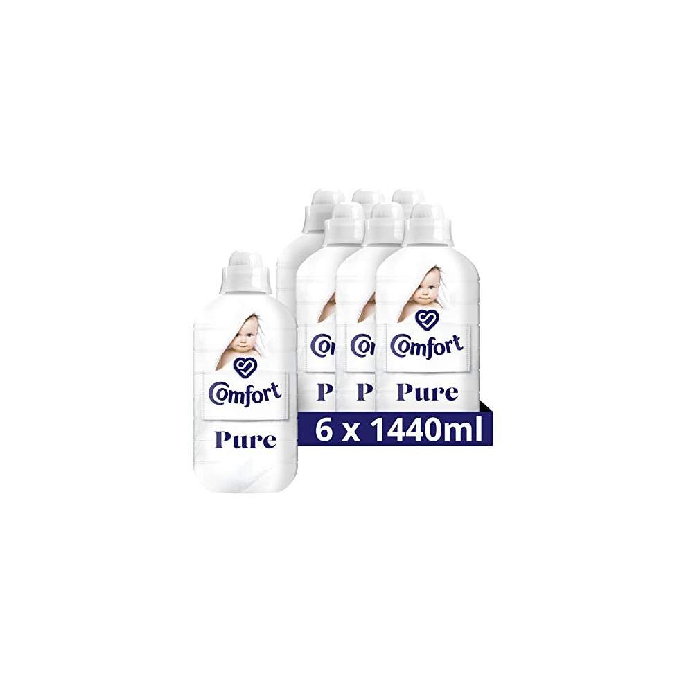 Pure Fabric Conditioner pack of 6(288 washes total) dermatologically tested gentle next to sensitive skin 48 Wash 1.56 l