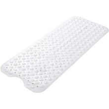 Wimaha Extra-Long Non-Slip Bathtub Mat, Mildew-Resistant, Antibacterial, 39x16in, Drain-Hole, Model 16, Machine Washable