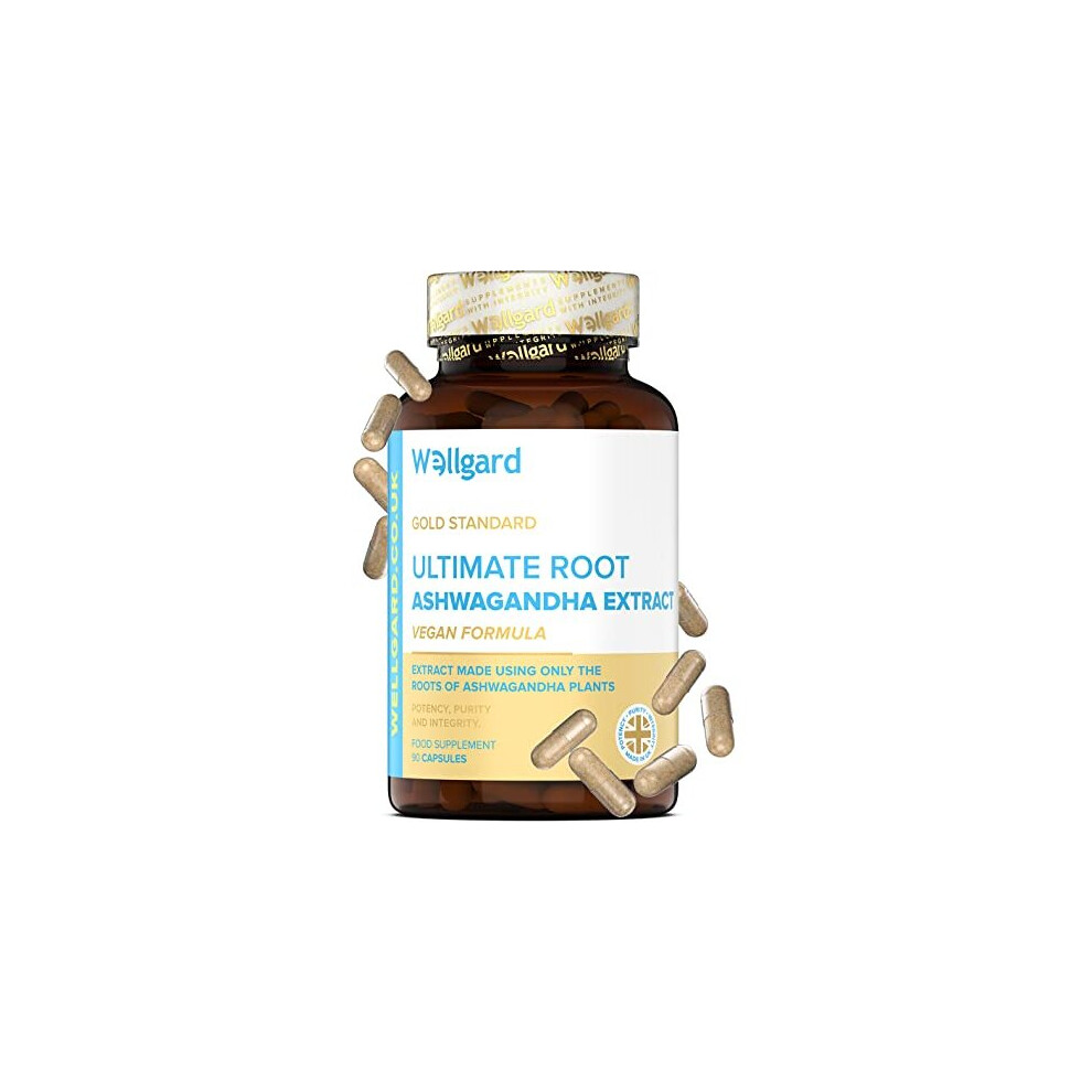 Wellgard Vegan Ashwagandha Ksm-66 With 5% Withanolides By - High Strength Ksm-66 Ashwagandha, Full-Spectrum Root Powder, Free From Magnesium Stearate