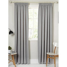Blackout Thermal Pencil Pleat Tape Top Insulated Pair of Blackout Curtains Including 2 Tiebacks (Grey Silver, 46" x 54")