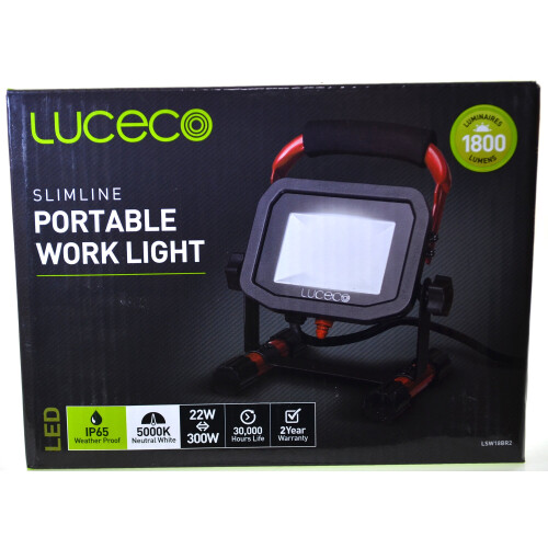 Luceco Luceco Slimline Portable Work Light 1800 Lumens LED Neutral White 2