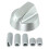 SPARES2GO Air Fryer Knob Silver Switch Universal Dial Button Multi Cooker Mini Oven 1