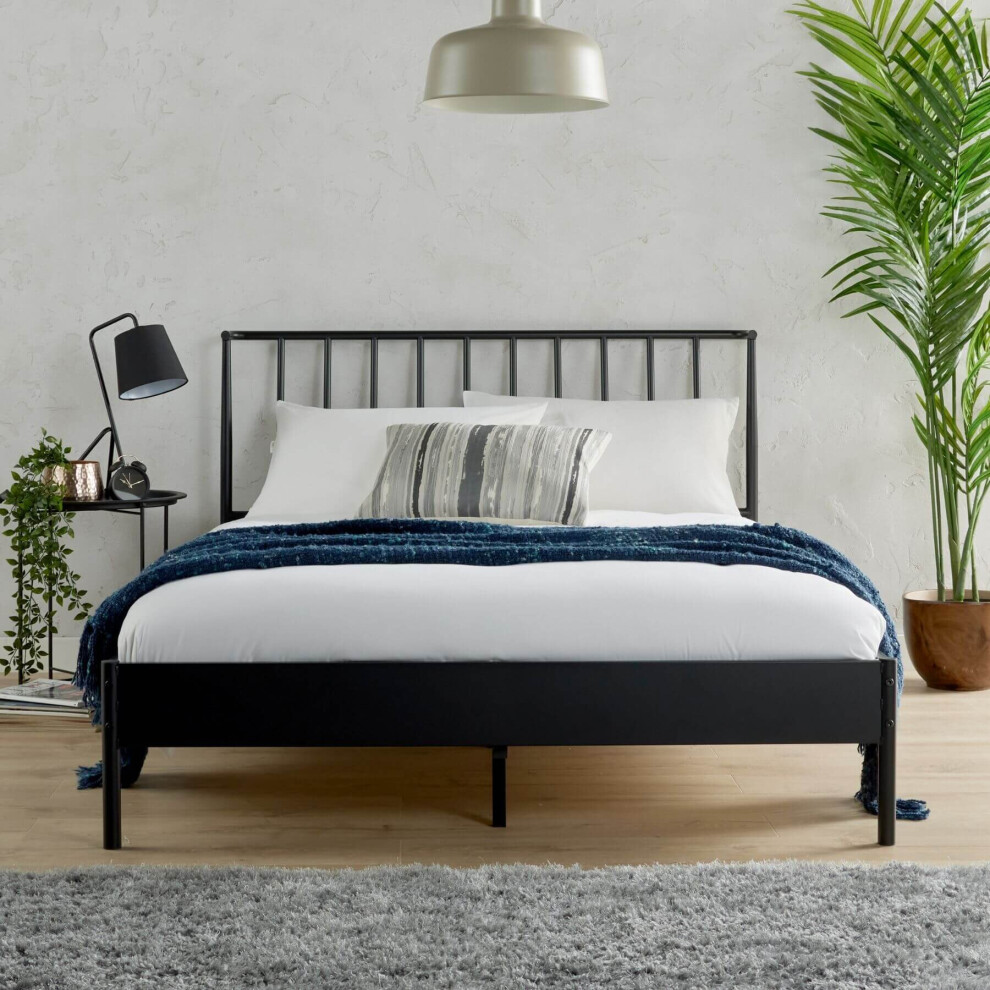 Odessa Modern Metal Bed Frame with Headboard