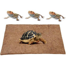 Reptile Carpet Natural Coconut Fiber Mat, Pet Terrarium Liner Reptile Mat, Climbing Carpet, for Reptiles, Snakes, Turtles, Lizards -50x30cm