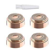 Facial Hair Remover Replacement Heads: Generation 2 Double Halo, Hair Removal Tool for Flawless Good Finishing and Soft for Women 18K Gold 4 Count