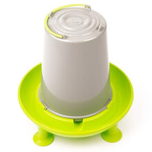 Automatic Poultry/Chicken Drinker - Small 1.5L Plastic Green/Grey