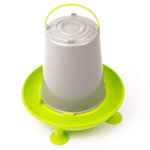 Automatic Poultry/Chicken Drinker - Small 1.5L Plastic Green/Grey 1