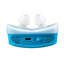 Anti-snoring Mini CPAP anti-snoring electronic device for sleep apnea stops snoring help stop (Color : Blue)