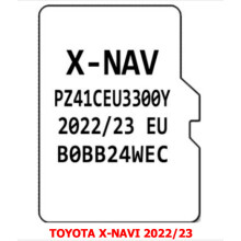 TOYOTA AYGO - X-NAV SAT NAV MAP MICRO SD CARD UPDATE EUROPE 2023
