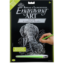 Royal & Langnickel Silver Elephant And Baby Engraving Art Set
