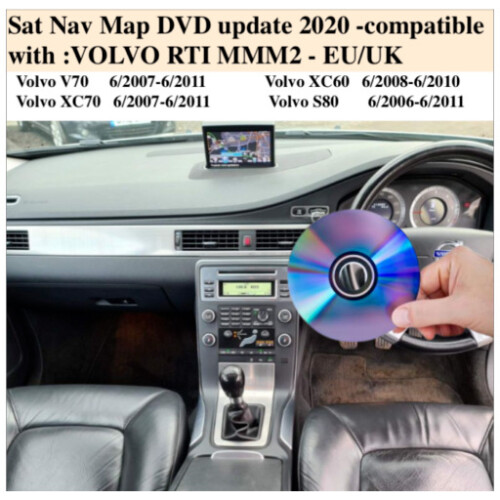 Sat Nav Map DVD update 2020 -compatible with VOLVO XC70, V70 RTI MMM2