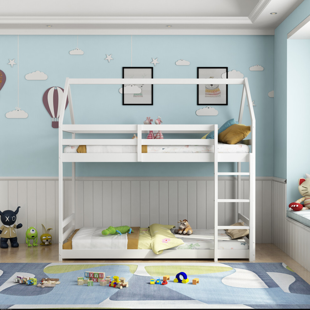 Kids Bunkbed, White House Bunkbed Children Bedroom Furniture