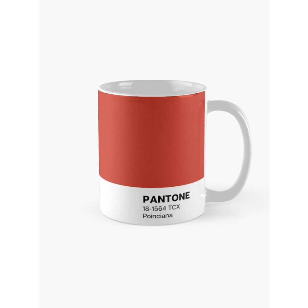 Whibos Mugs 11Oz Pantone Poinciana Coffee Ceramic Mug Funny Anniversary Novelty Christmas Gift