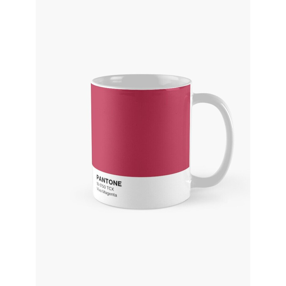 Whibos Mugs 11Oz Pantone Viva Coffee Ceramic Mug Funny Anniversary Novelty Christmas Gift Magenta
