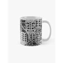 Mugs 11oz Analog Synthesizer - Modular Design - black white Coffee Ceramic Mug Funny Anniversary Novelty Christmas Gift