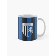 Mugs 11oz Gillingham FC logo - Stripes Coffee Ceramic Mug Funny Anniversary Novelty Christmas Gift