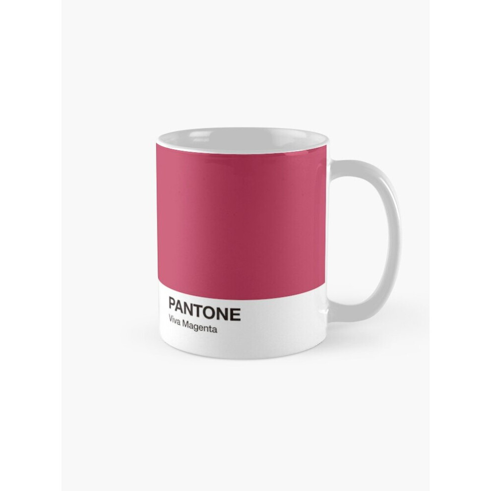 Whibos Mugs 11Oz Pantone Colour Of The Year 2023 - Viva Coffee Ceramic Mug Funny Anniversary Novelty Christmas Gift Magenta