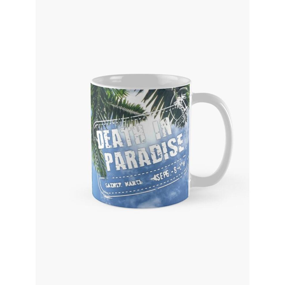 Mugs 11oz BBC Death in Paradise Logo Coffee Ceramic Mug Funny Anniversary Novelty Christmas Gift