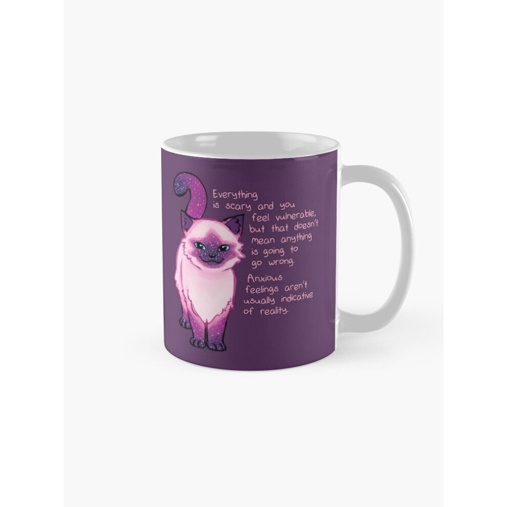 Mugs 11oz Anxiety Encouragement Cat Coffee Ceramic Mug Funny Anniversary Novelty Christmas Gift-image-OPC-PC9CRYB-NEW