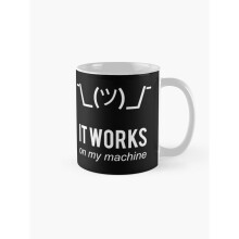 Mugs 11oz Shrug It Works On My Machine Programmer Excuse White Design Coffee Ceramic Mug Funny Anniversary Novelty Christmas Gift
