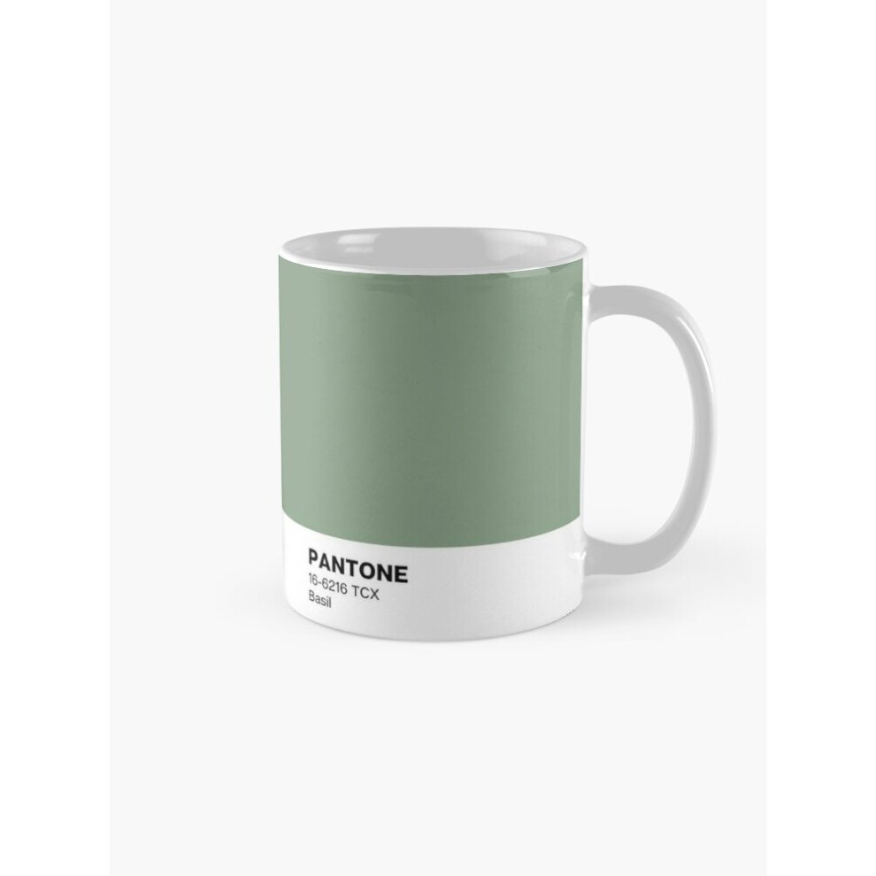 Whibos 11Oz Pantone Basil Ceramic Mug - Funny Anniversary And Christmas Gift