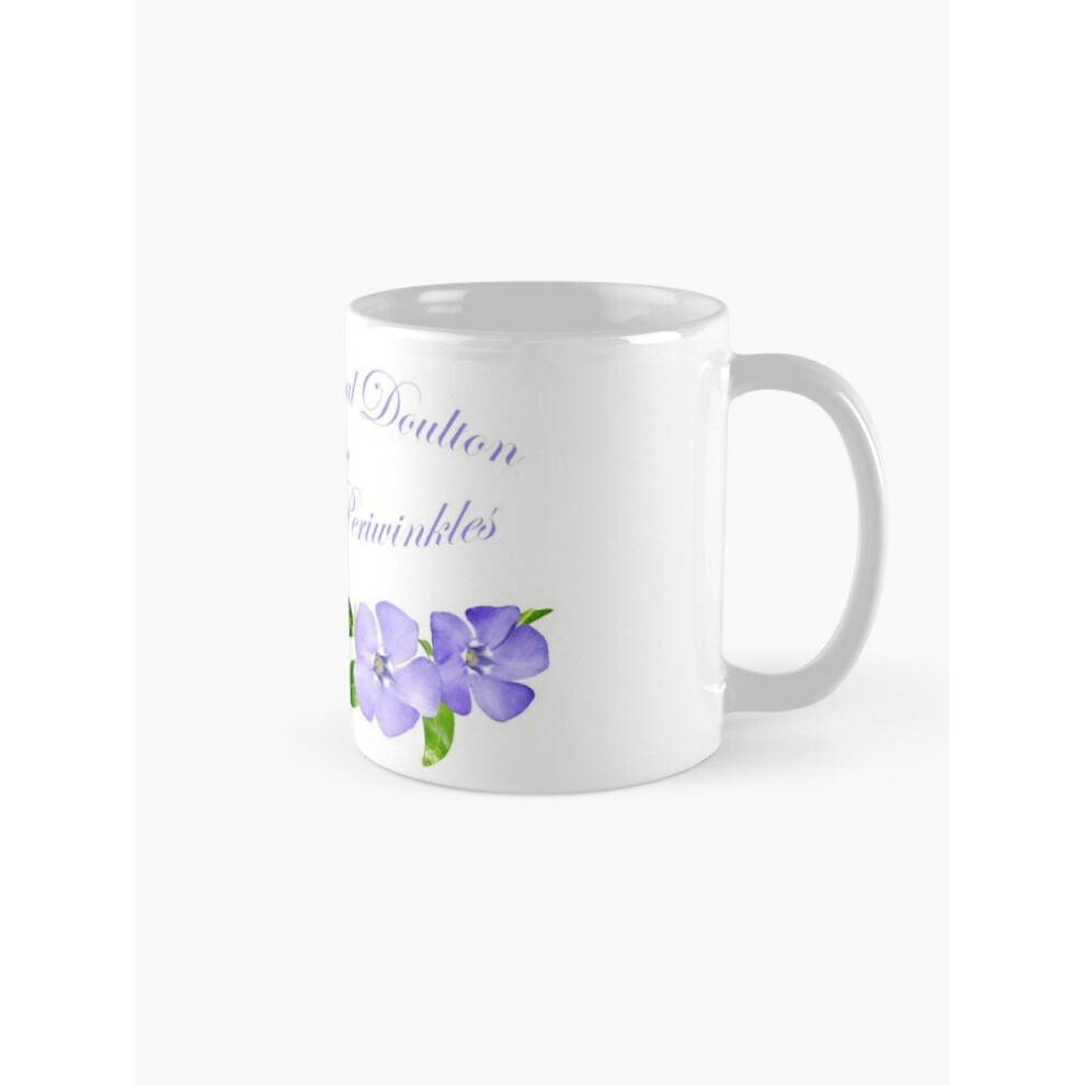 Mugs 11oz Royal Doulton with Hand Painted Periwinkles Coffee Ceramic Mug Funny Anniversary Novelty Christmas Gift