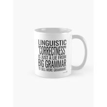 Mugs 11oz Big Grammar Mug - White and Black Coffee Ceramic Mug Funny Anniversary Novelty Christmas Gift