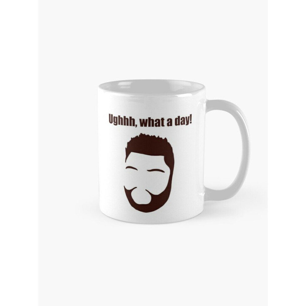 Mugs 11oz Harvey Price Ughhh, What a day! quote Coffee Ceramic Mug Funny Anniversary Novelty Christmas Gift