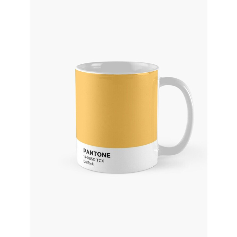 Whibos Mugs 11Oz Pantone Daffodil Coffee Ceramic Mug Funny Anniversary Novelty Christmas Gift