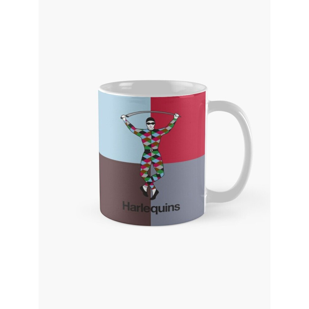 Whibos Mugs 11Oz Harlequins Rugby Coffee Ceramic Mug Funny Anniversary Novelty Christmas Gift